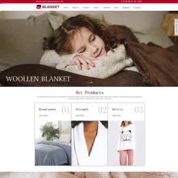 通用外贸家纺毛毯欧美外贸企业网站模板（英文）