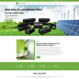 通用外贸新能源环保电池模板网站（英文）